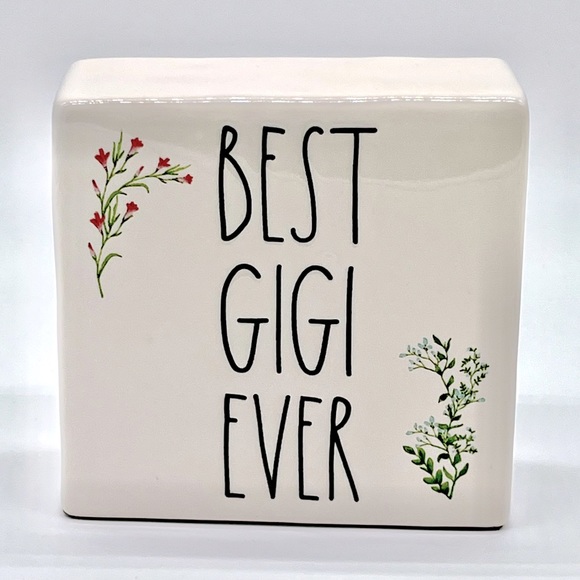 Rae Dunn Accents Nwt Rae Dunn Best Gigi Ever Grandmother Block Sign